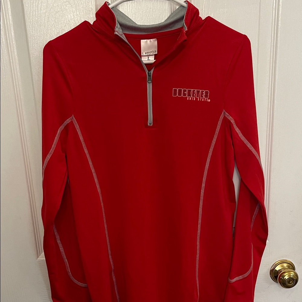 J. America Red Quarter-Zip Pullover